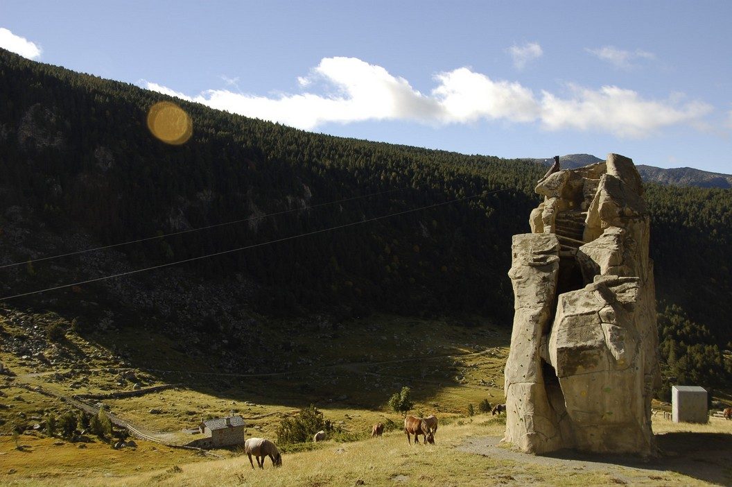 The monolith in the valley
