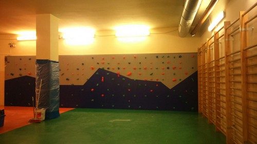 Wooden wall in a gym, Segovia